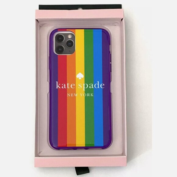 NEW Kate Spade New York Rainbow Spectrum Logo Phone Case iPhone 11 Pro Max NIB - Picture 4 of 5
